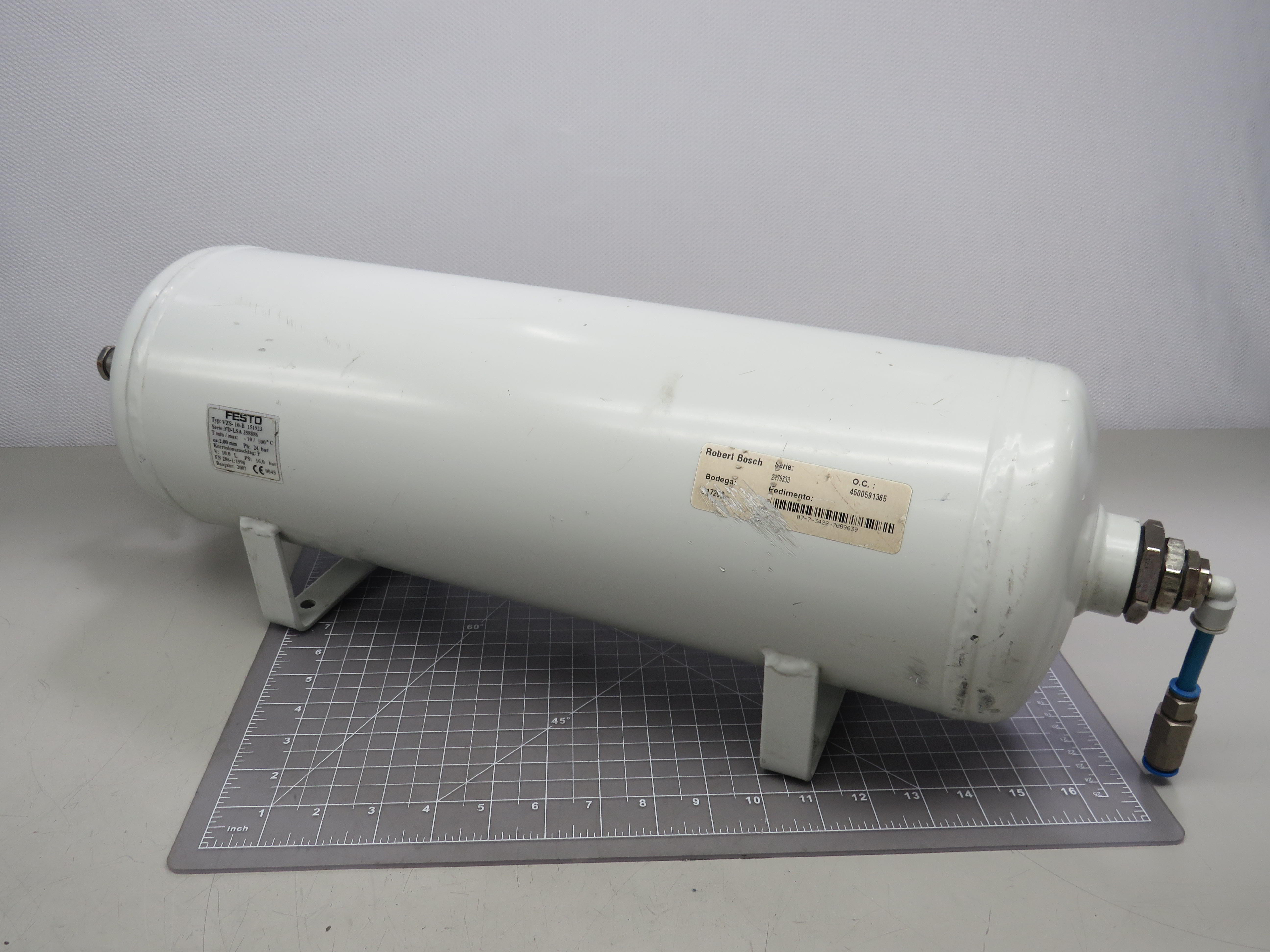 Festo VZS10B Compressed Air Reservoir Tank T163301 eBay
